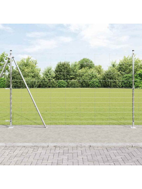 Karjamaa-aed hõbedane 50 x 1.5 m tsingitud teras