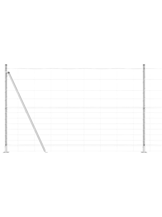 Karjamaa-aed hõbedane 50 x 1.5 m tsingitud teras