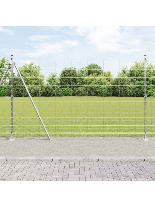 Karjamaa-aed hõbedane 50 x 1.5 m tsingitud teras