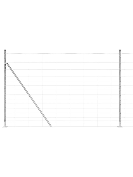 Karjamaa-aed hõbedane 50 x 1.6 m tsingitud teras