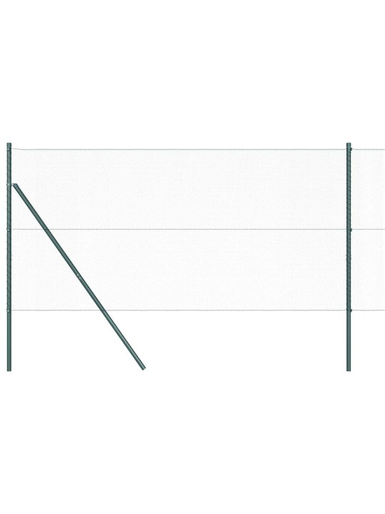 Aed koos postidega roheline 1.2 x 10 m pvc kaetud teras