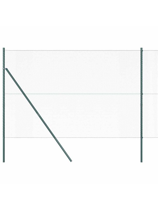 Aed koos postidega roheline 1.6 x 10 m pvc kaetud teras