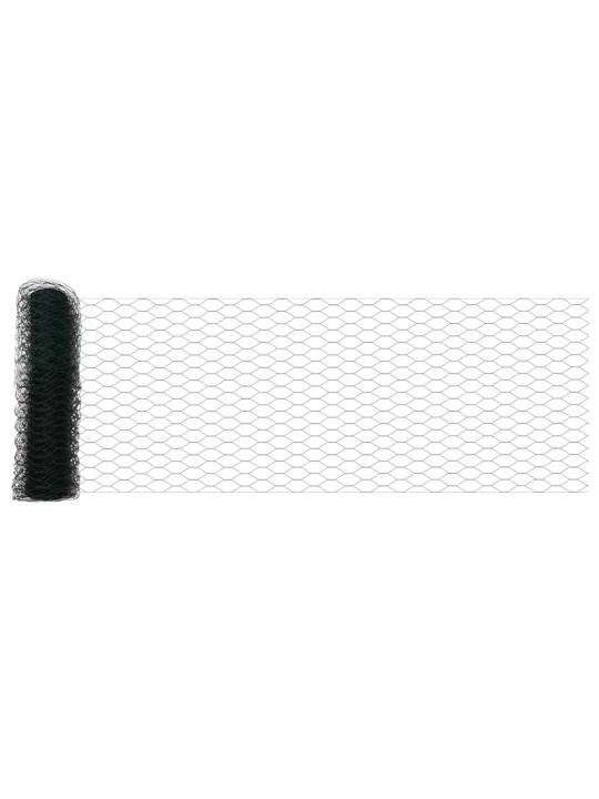 Aed koos postidega roheline 0.4 x 25 m pvc kaetud teras