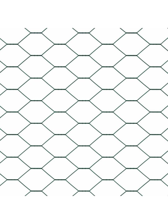 Aed koos postidega roheline 1 x 25 m pvc kaetud teras