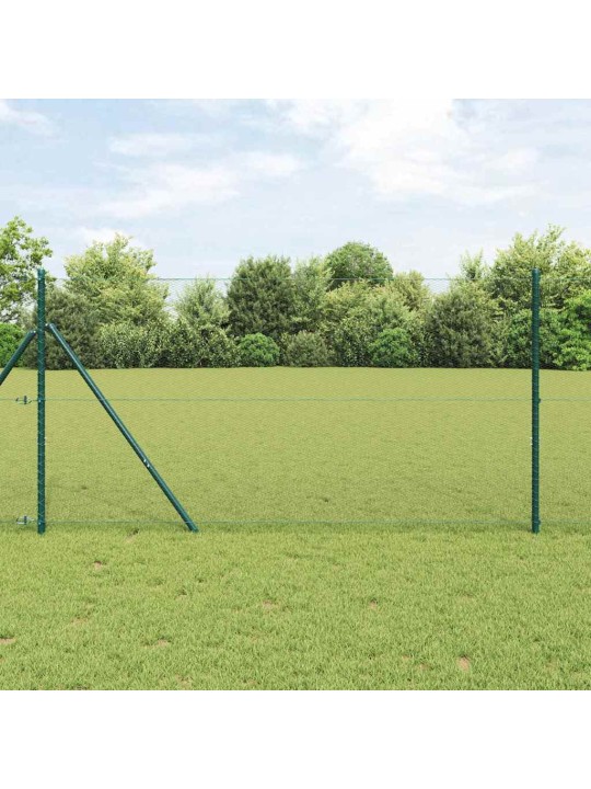 Aed koos postidega roheline 1 x 50 m pvc kaetud teras