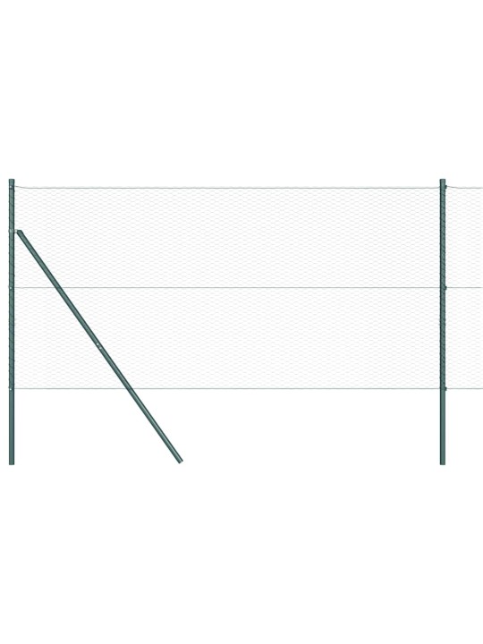 Aed koos postidega roheline 1 x 50 m pvc kaetud teras