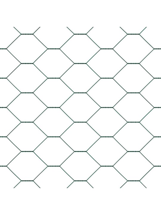 Aed koos postidega roheline 1 x 50 m pvc kaetud teras