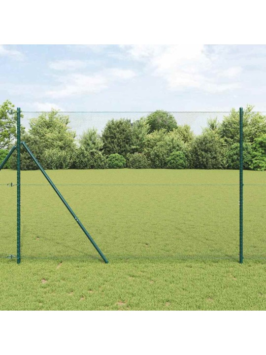 Aed koos postidega roheline 1.5 x 50 m pvc kaetud teras