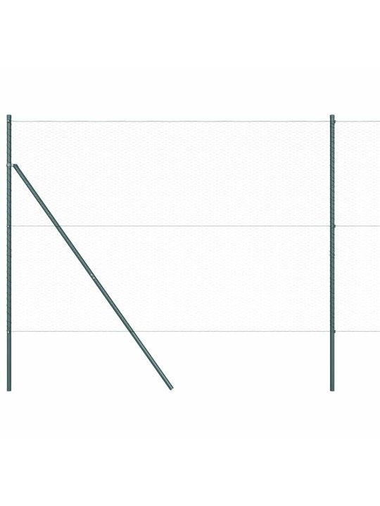 Aed koos postidega roheline 1.5 x 50 m pvc kaetud teras