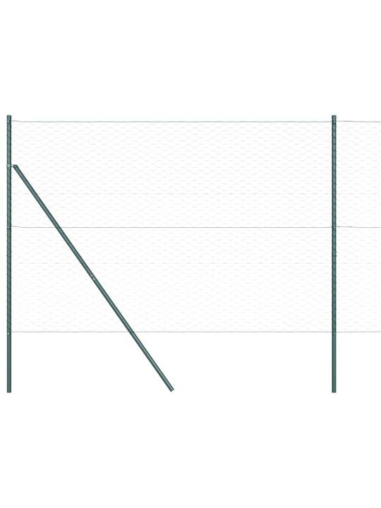 Aed koos postidega roheline 1.5 x 50 m pvc kaetud teras
