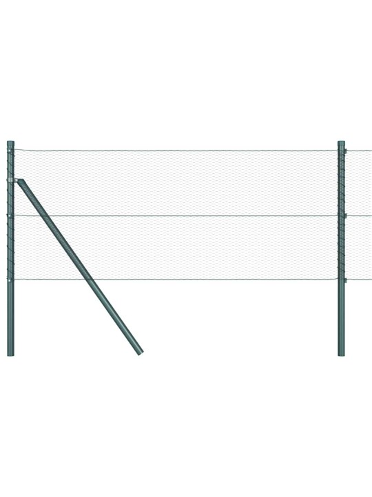 Aed koos postidega roheline 0.4 x 100 m pvc kaetud teras