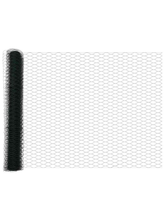 Aed koos postidega roheline 1 x 100 m pvc kaetud teras