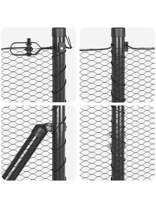 Aed koos postidega hall 1 x 10 m pvc kaetud teras