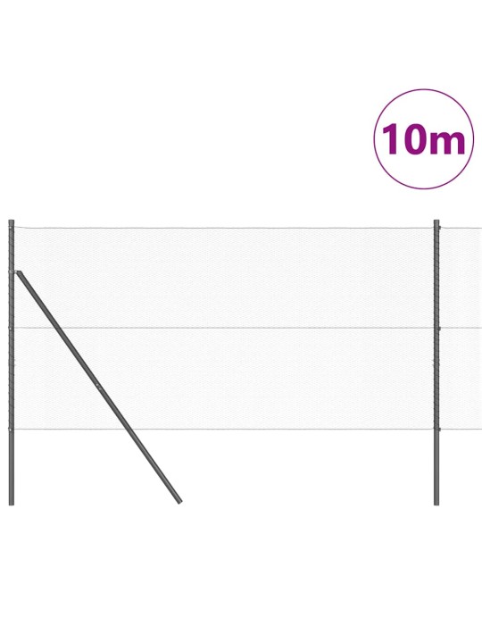 Aed koos postidega hall 1 x 10 m pvc kaetud teras