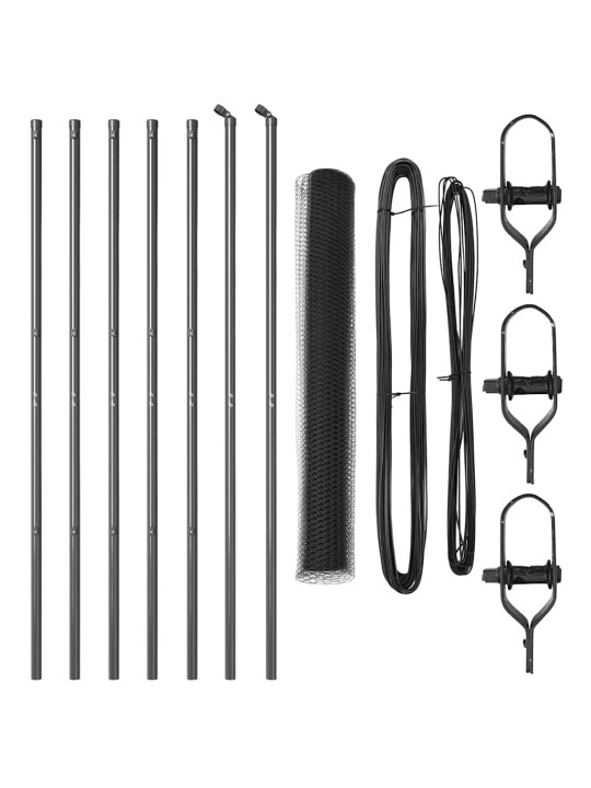 Aed koos postidega hall 1 x 10 m pvc kaetud teras