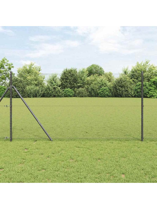 Aed koos postidega hall 1.2 x 10 m pvc kaetud teras