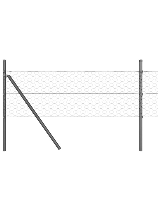 Aed koos postidega hall 0.5 x 25 m pvc kaetud teras