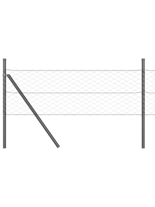 Aed koos postidega hall 0.5 x 25 m pvc kaetud teras