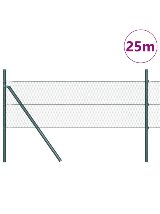 Aed koos postidega hall 0.8 x 25 m pvc kaetud teras