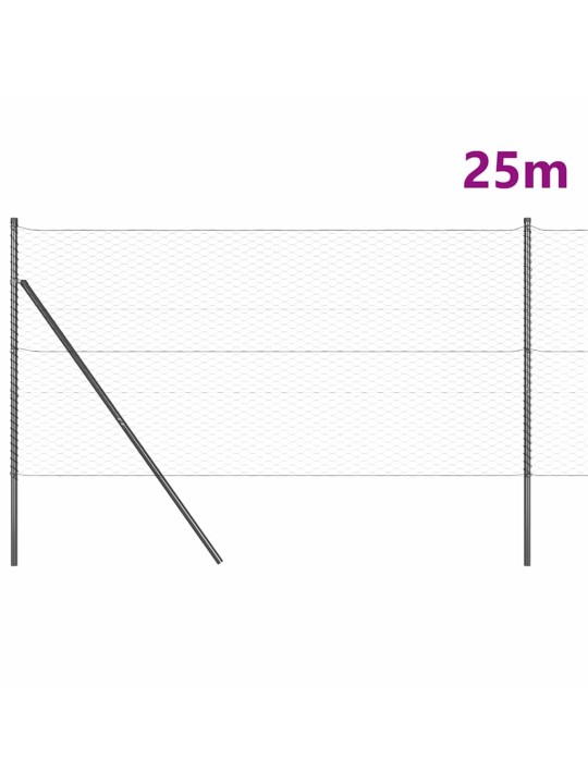 Aed koos postidega hall 1.2 x 25 m pvc kaetud teras
