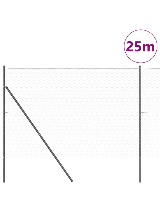 Aed koos postidega hall 1.6 x 25 m pvc kaetud teras