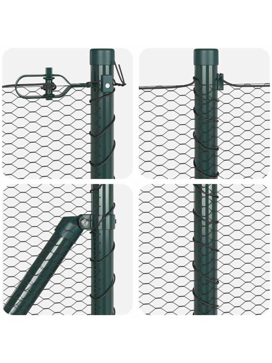 Aed koos postidega hall 0.5 x 50 m pvc kaetud teras