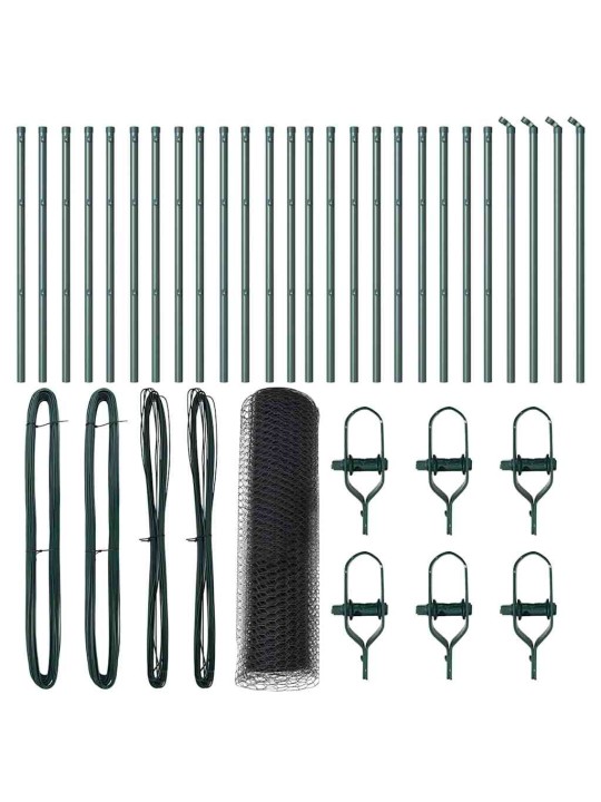 Aed koos postidega hall 0.5 x 50 m pvc kaetud teras