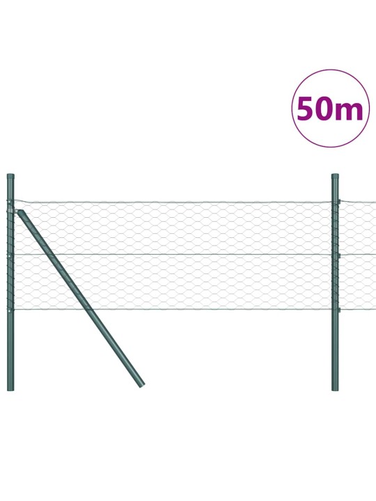 Aed koos postidega hall 0.5 x 50 m pvc kaetud teras