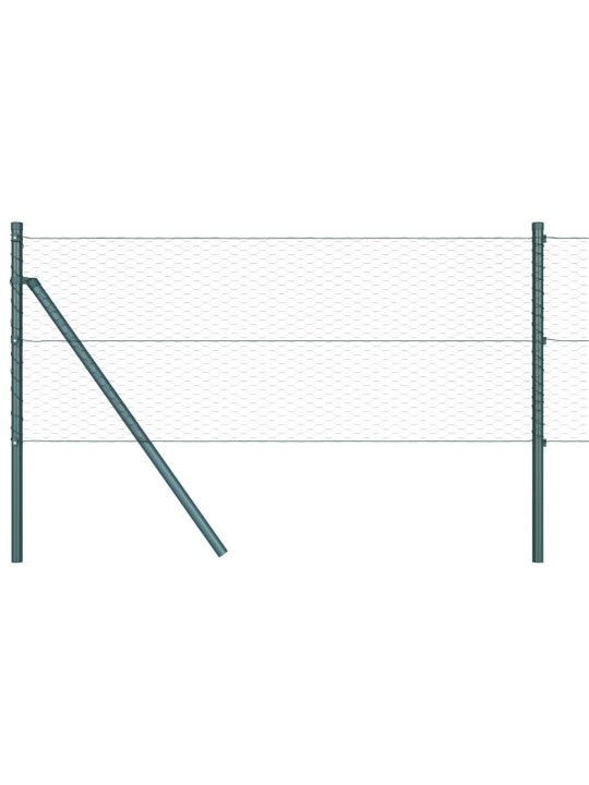 Aed koos postidega hall 0.6 x 50 m pvc kaetud teras
