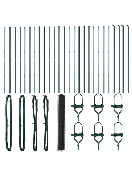 Aed koos postidega hall 1 x 50 m pvc kaetud teras