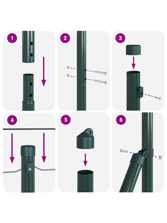 Aed koos postidega hall 1 x 50 m pvc kaetud teras