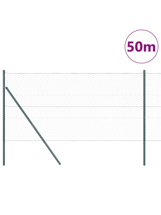 Aed koos postidega hall 1 x 50 m pvc kaetud teras