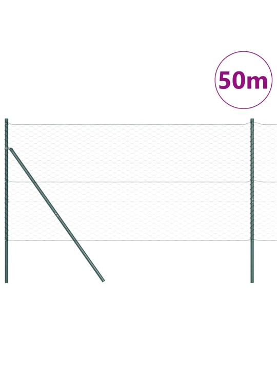 Aed koos postidega hall 1 x 50 m pvc kaetud teras