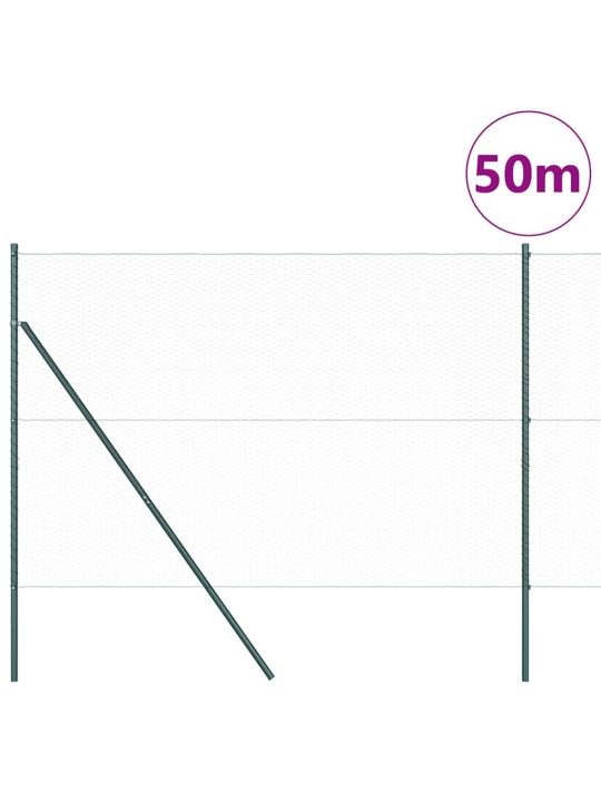 Aed koos postidega hall 1.5 x 50 m pvc kaetud teras