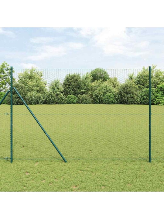 Aed koos postidega hall 1.5 x 50 m pvc kaetud teras
