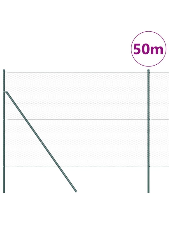 Aed koos postidega hall 1.5 x 50 m pvc kaetud teras