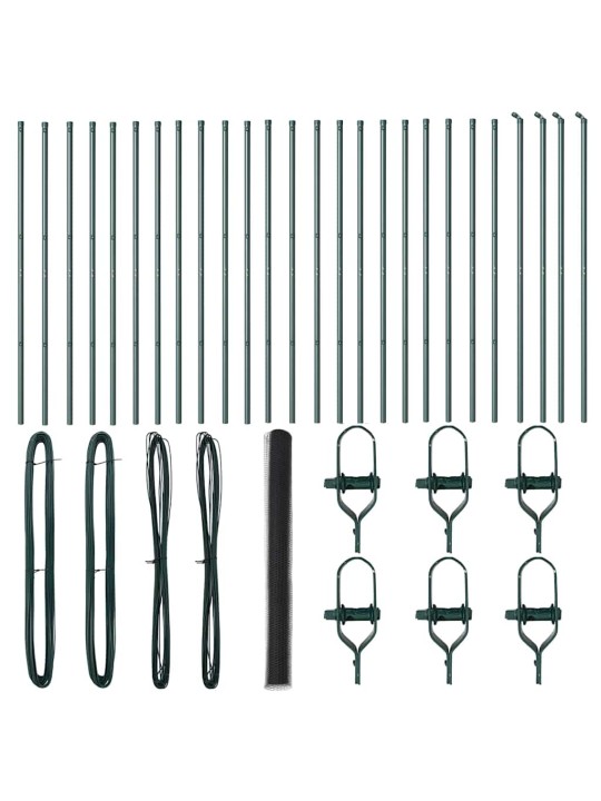 Aed koos postidega hall 1.5 x 50 m pvc kaetud teras