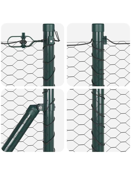 Aed koos postidega hall 0.5 x 100 m pvc kaetud teras