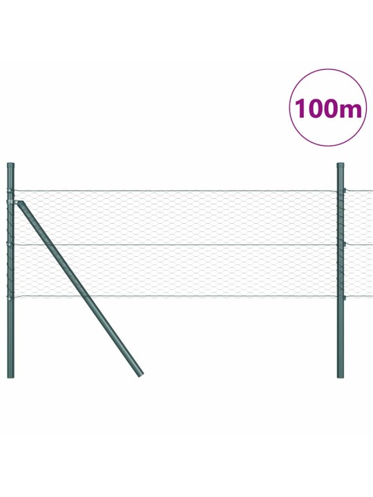 Aed koos postidega hall 0.5 x 100 m pvc kaetud teras