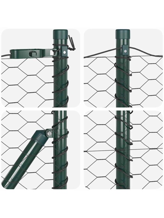 Aed koos postidega hall 0.5 x 100 m pvc kaetud teras