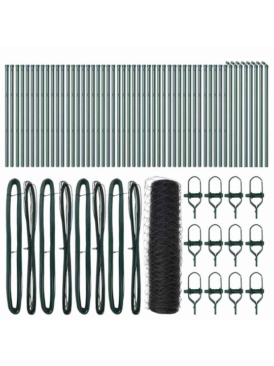 Aed koos postidega hall 0.5 x 100 m pvc kaetud teras