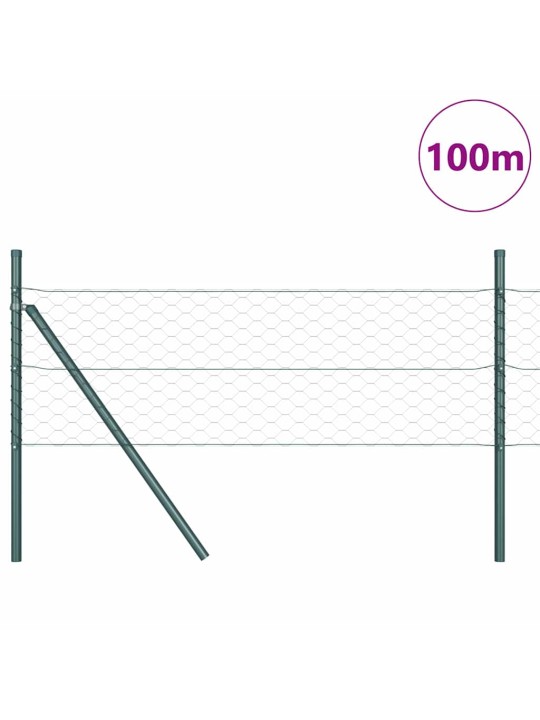 Aed koos postidega hall 0.5 x 100 m pvc kaetud teras