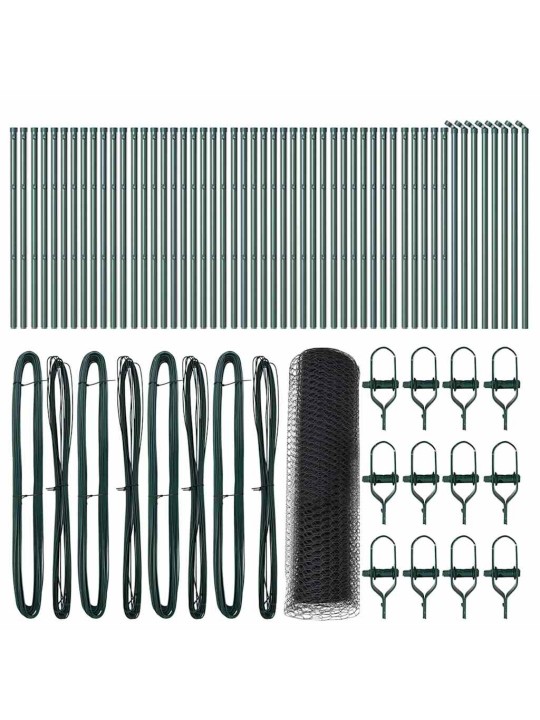 Aed koos postidega hall 0.6 x 100 m pvc kaetud teras