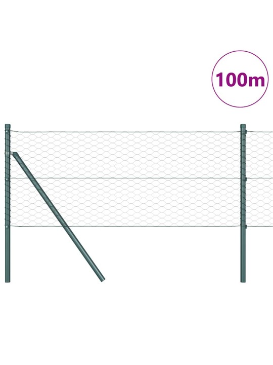 Aed koos postidega hall 0.6 x 100 m pvc kaetud teras