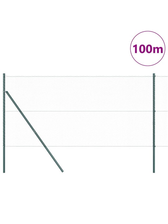 Aed koos postidega hall 1 x 100 m pvc kaetud teras