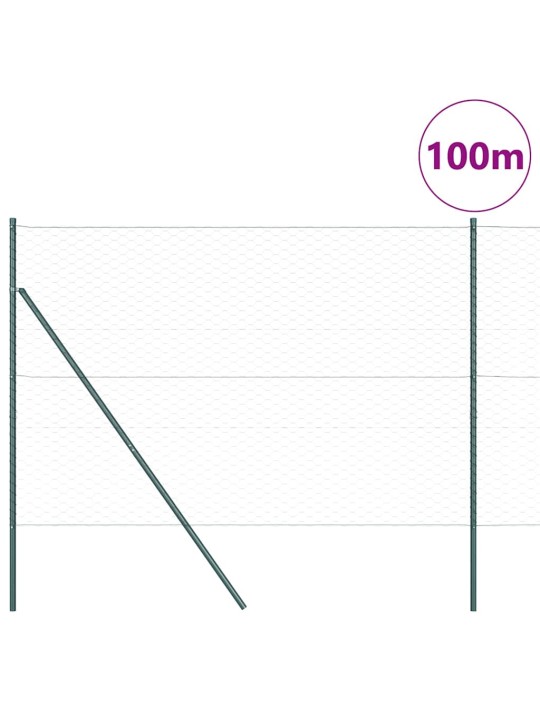 Aed koos postidega hall 1.5 x 100 m pvc kaetud teras