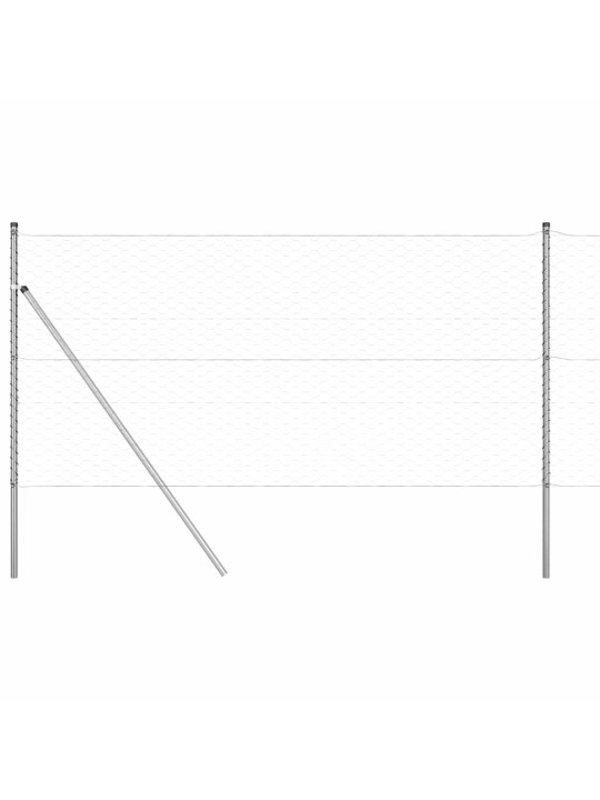 Aed koos postidega hõbedane 1 x 10 m pvc kaetud teras