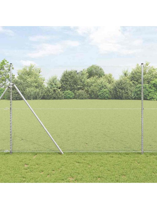 Aed koos postidega hõbedane 1.5 x 10 m pvc kaetud teras