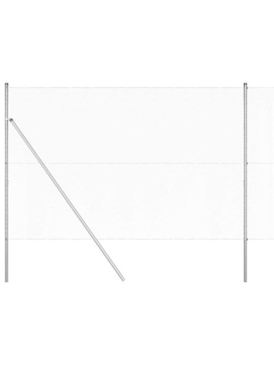 Aed koos postidega hõbedane 1.5 x 10 m pvc kaetud teras