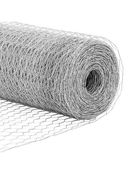 Aed koos postidega hõbedane 0.4 x 25 m pvc kaetud teras